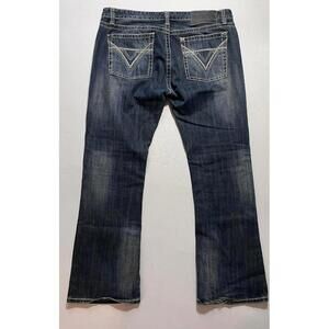 Rock & Roll Cowboy Men’s Slim Bootcut Jeans Blue Western Stitch Size 38x32